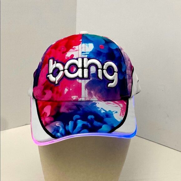 Bang Energy Drink Embroidered Light-Up Finger Paint Hat Adjustable Snap Strap - Picture 4 of 11